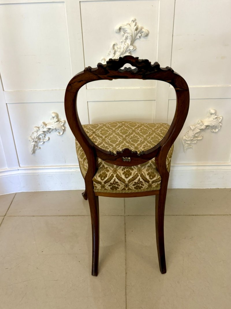 Outstanding Quality Antique Victorian Set of Six Carved Walnut Dining Chairs - Image 5